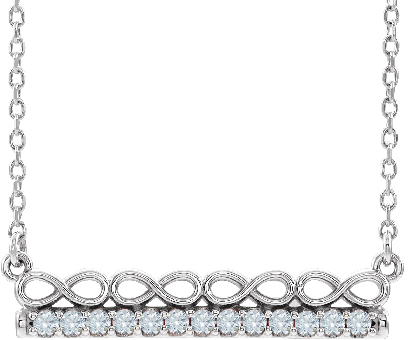 Infinity-Inspired Bar Necklace