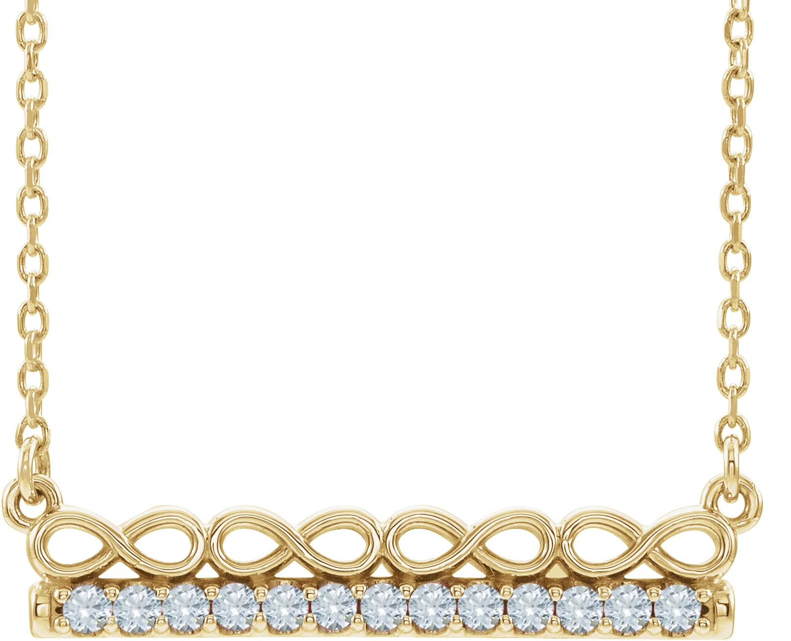 Infinity-Inspired Bar Necklace