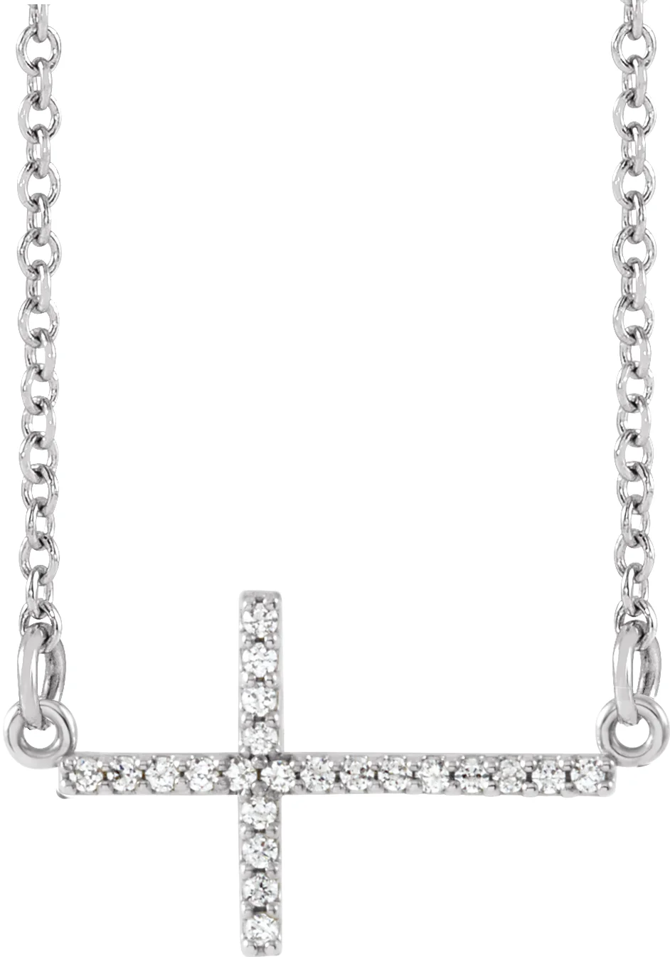 Sideways Cross Necklace
