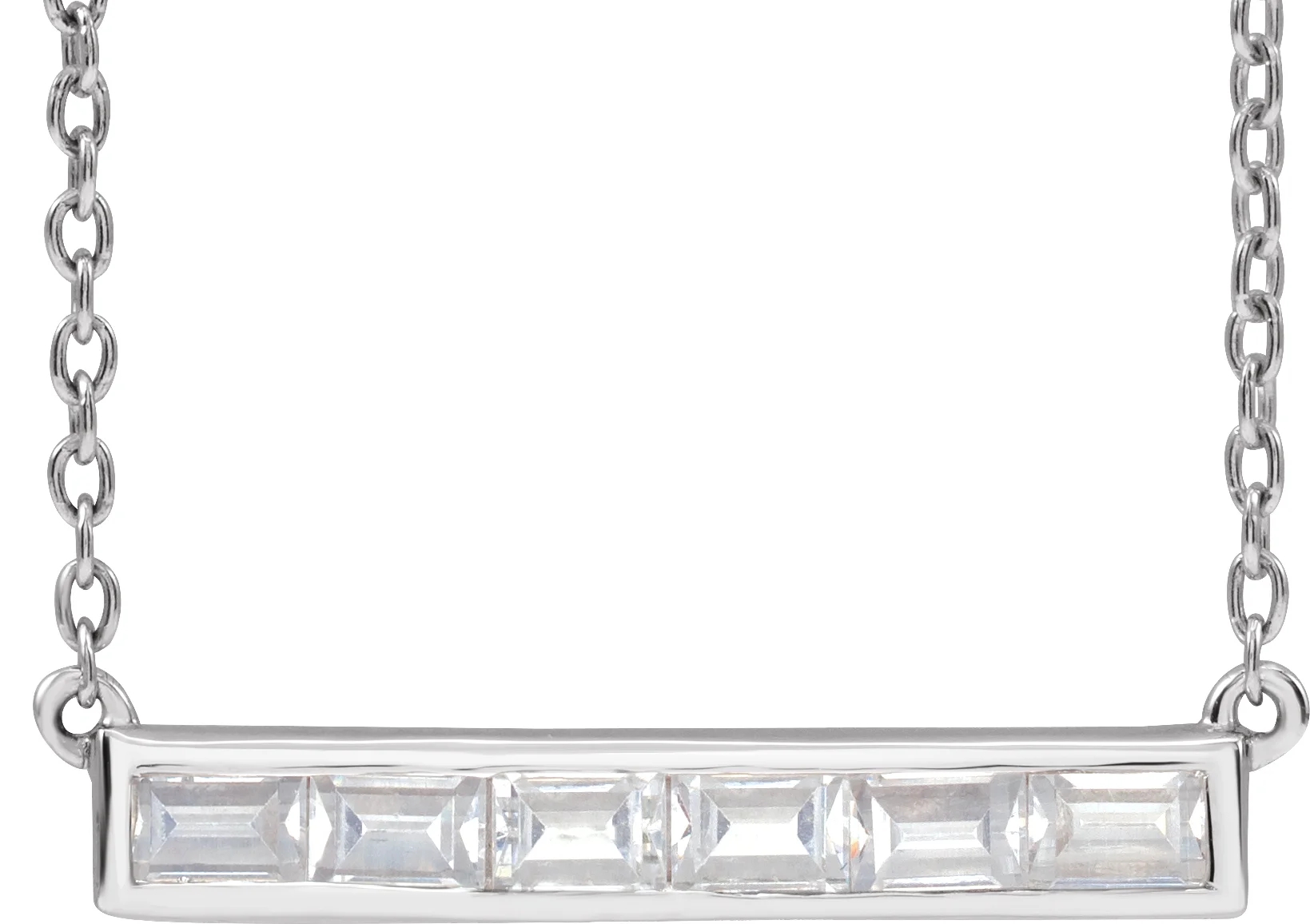 Lab-Grown Bar Necklace
