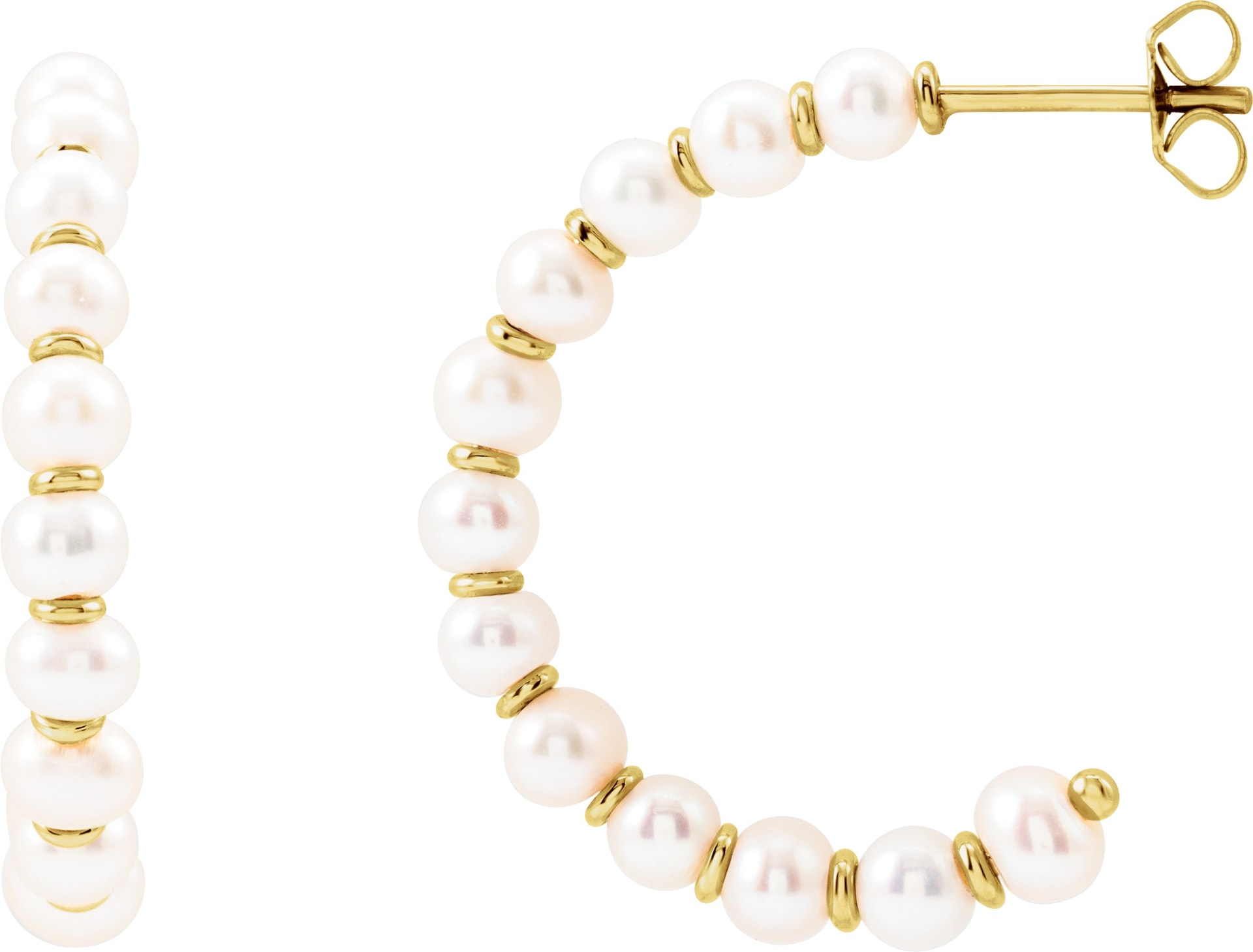 Pearl Hoop Earrings