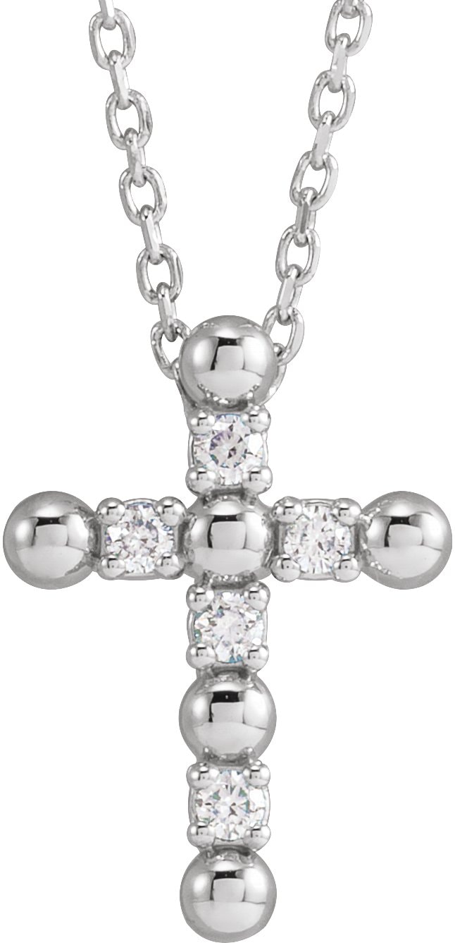 Beaded Cross Necklace or Pendant