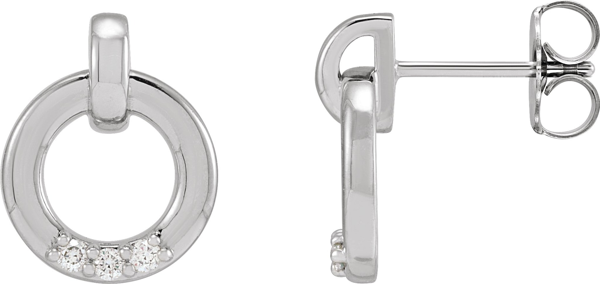 Accented Circle Earrings