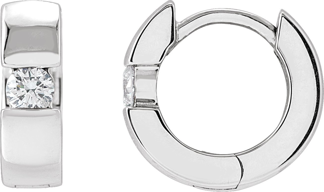 Accented Huggie Hoop Earrings