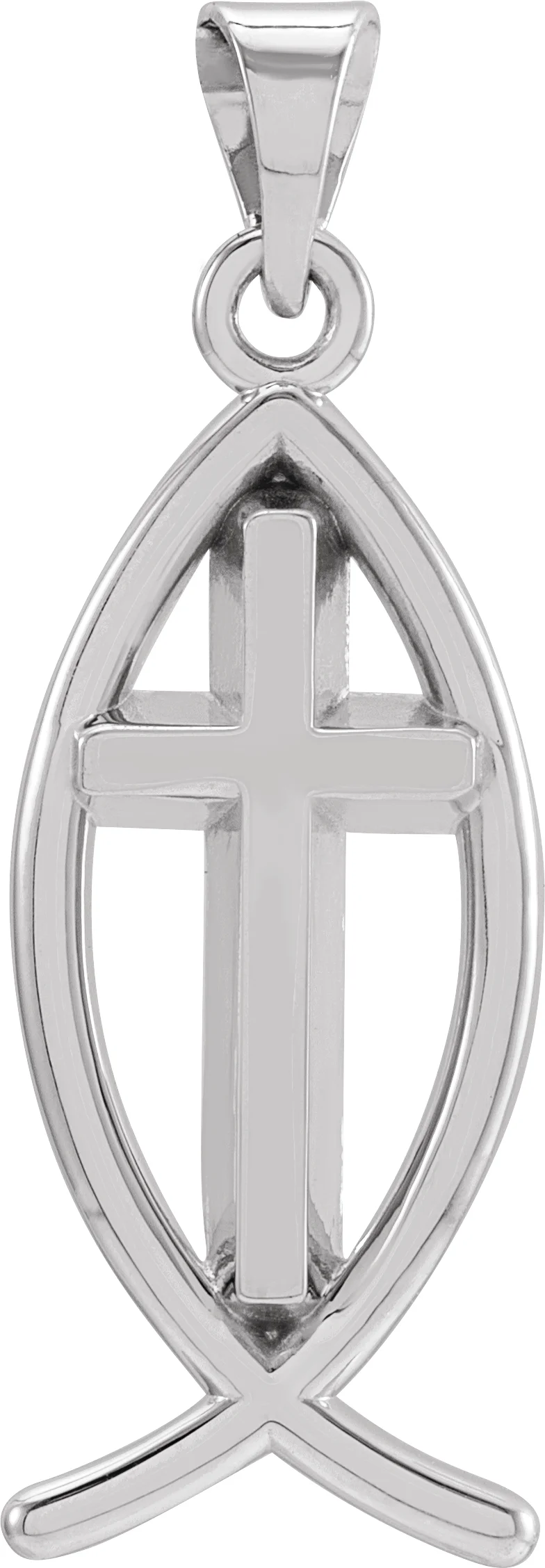 Fish with Cross Pendant