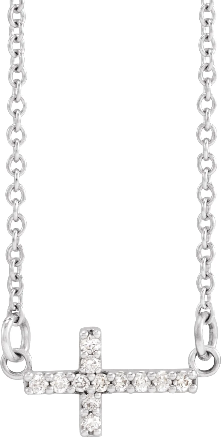 Sideways Cross Necklace