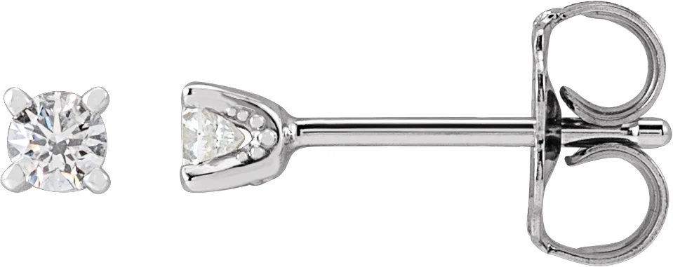 Round 4-Prong Stud Earrings