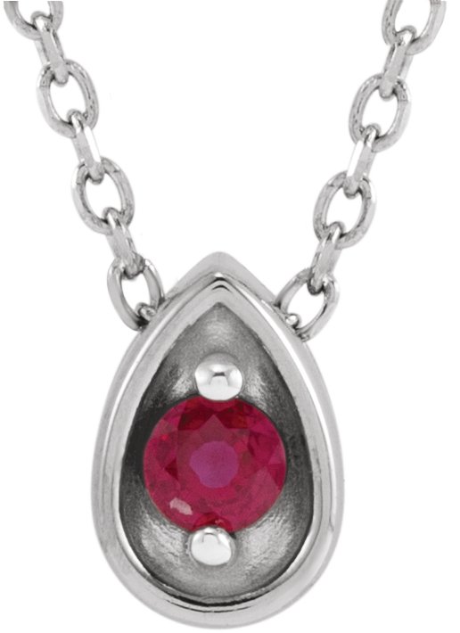 Teardrop Necklace or Slide Pendant