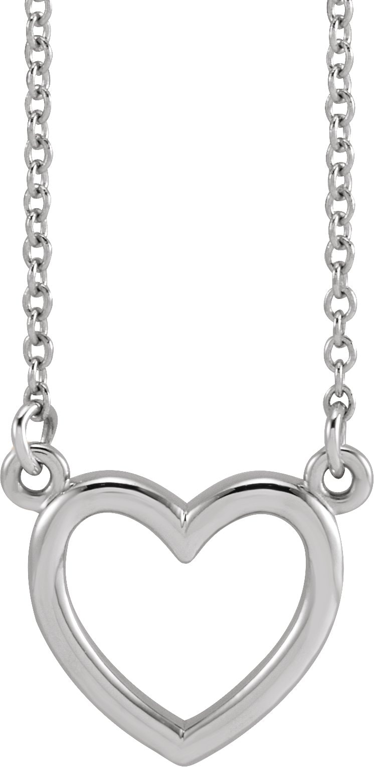 Sterling Silver Heart 16" Necklace