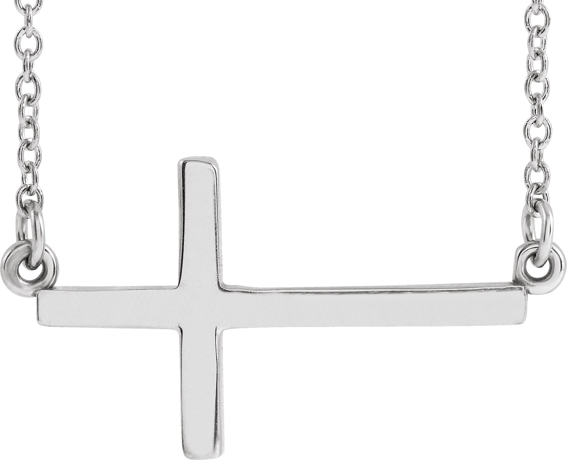 Sideways Cross Necklace