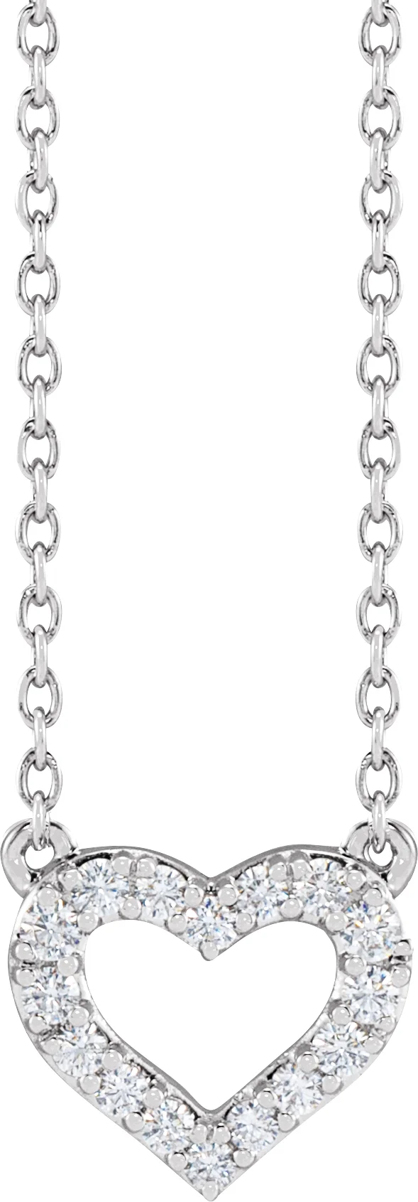 Lab-Grown Diamond Heart Necklace