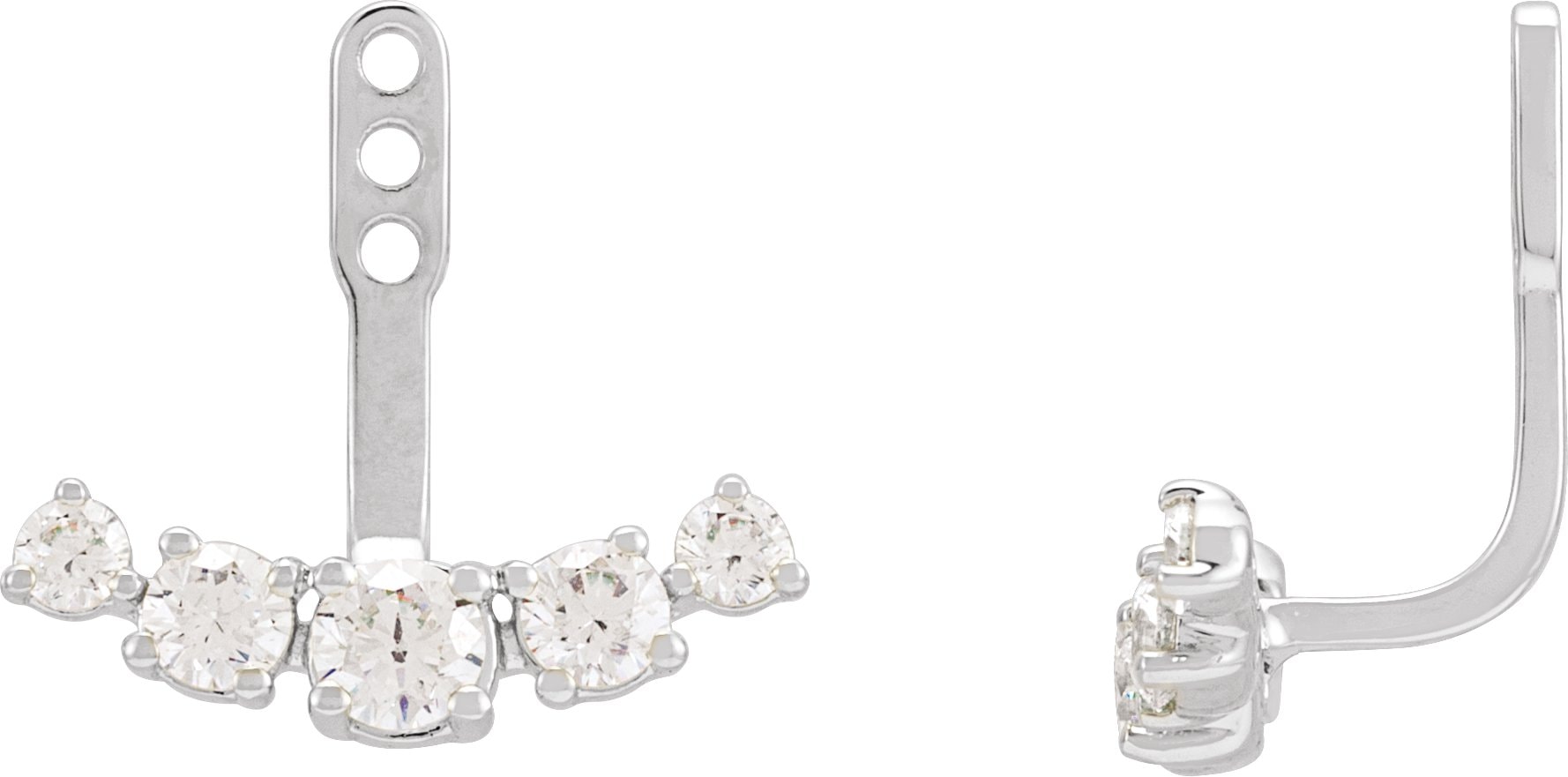 Lab-Grown Diamond Bar Earring Jackets