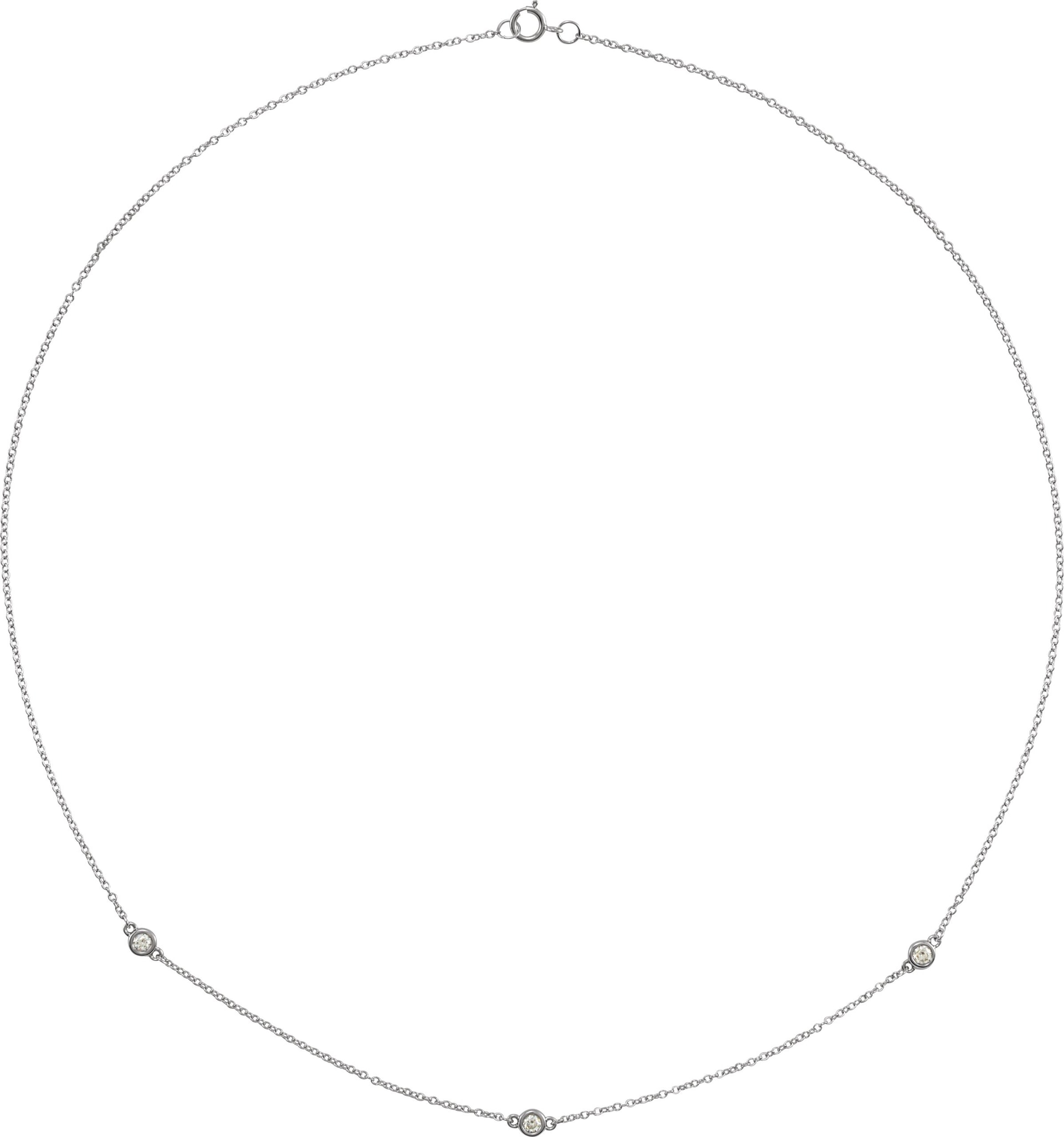 Bezel-Set Station Necklace