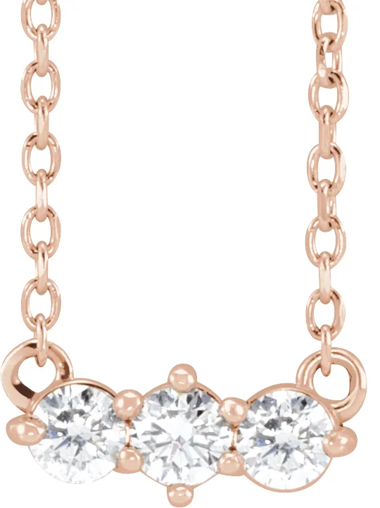 Three-Stone Bar Necklace