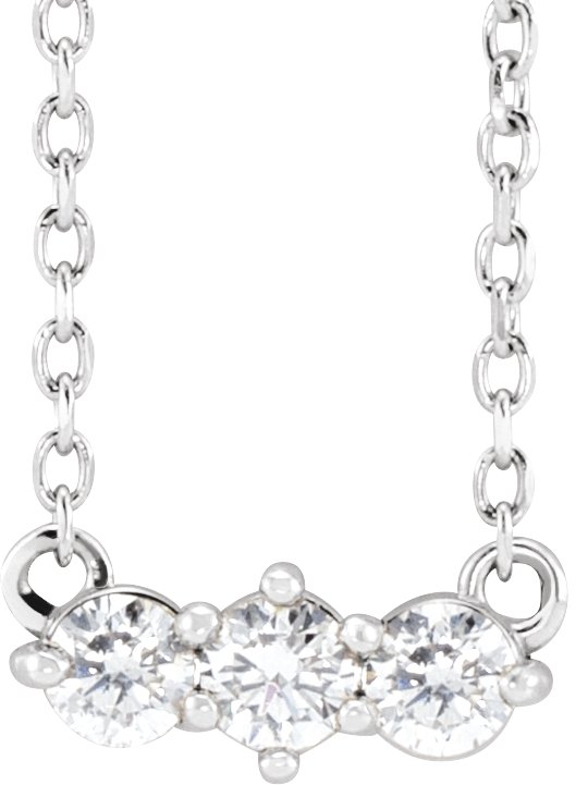 Three-Stone Bar Necklace or Center