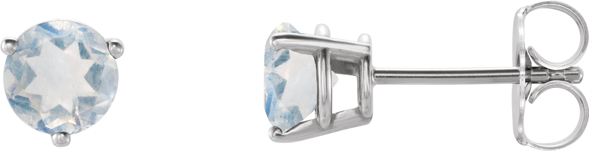 Round 3-Prong Stud Earrings