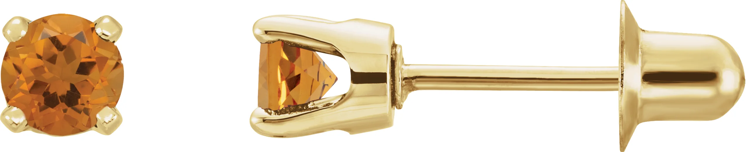 Round 4-Prong Stud Earrings