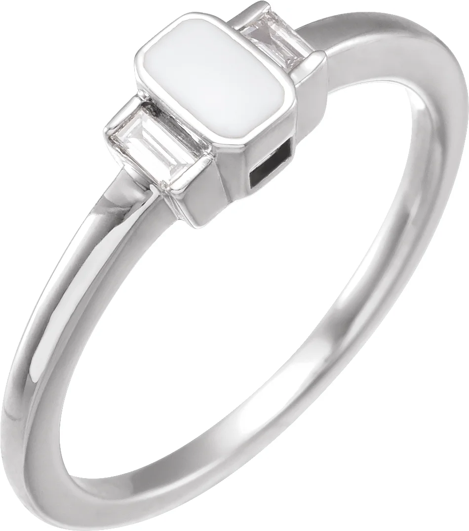 Accented Enamel Ring