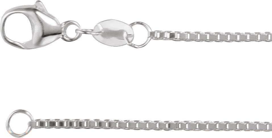 1 mm Diamond-Cut Box Chain