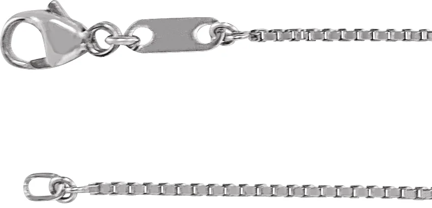1 mm Diamond-Cut Box Chain