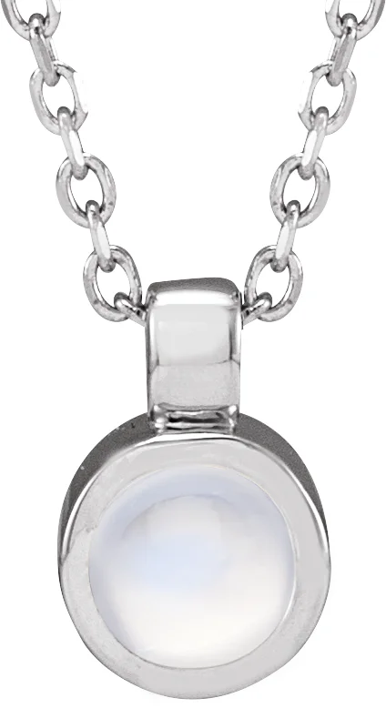 Bezel-Set Necklace