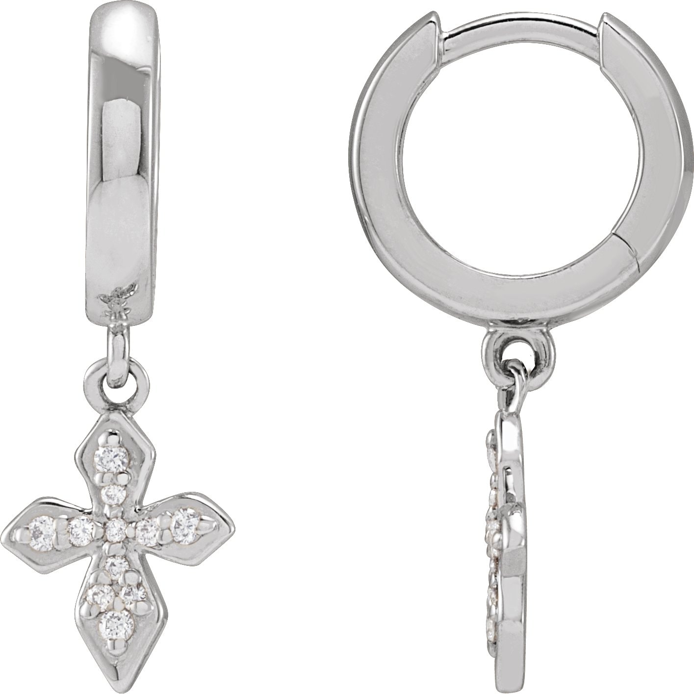 Cross Hoop Earrings