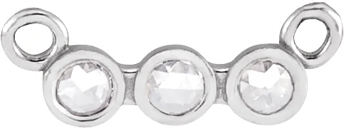 Rose-Cut Three-Stone Necklace