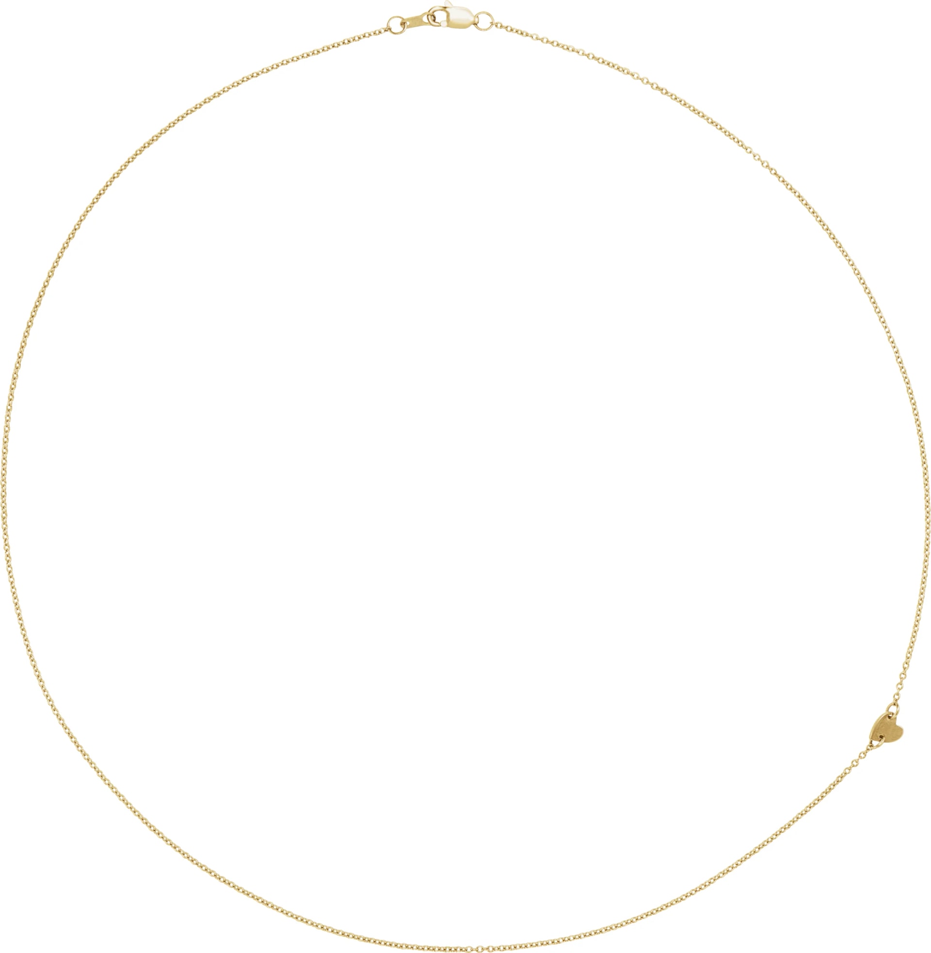 Sideways Off-Center Heart Necklace