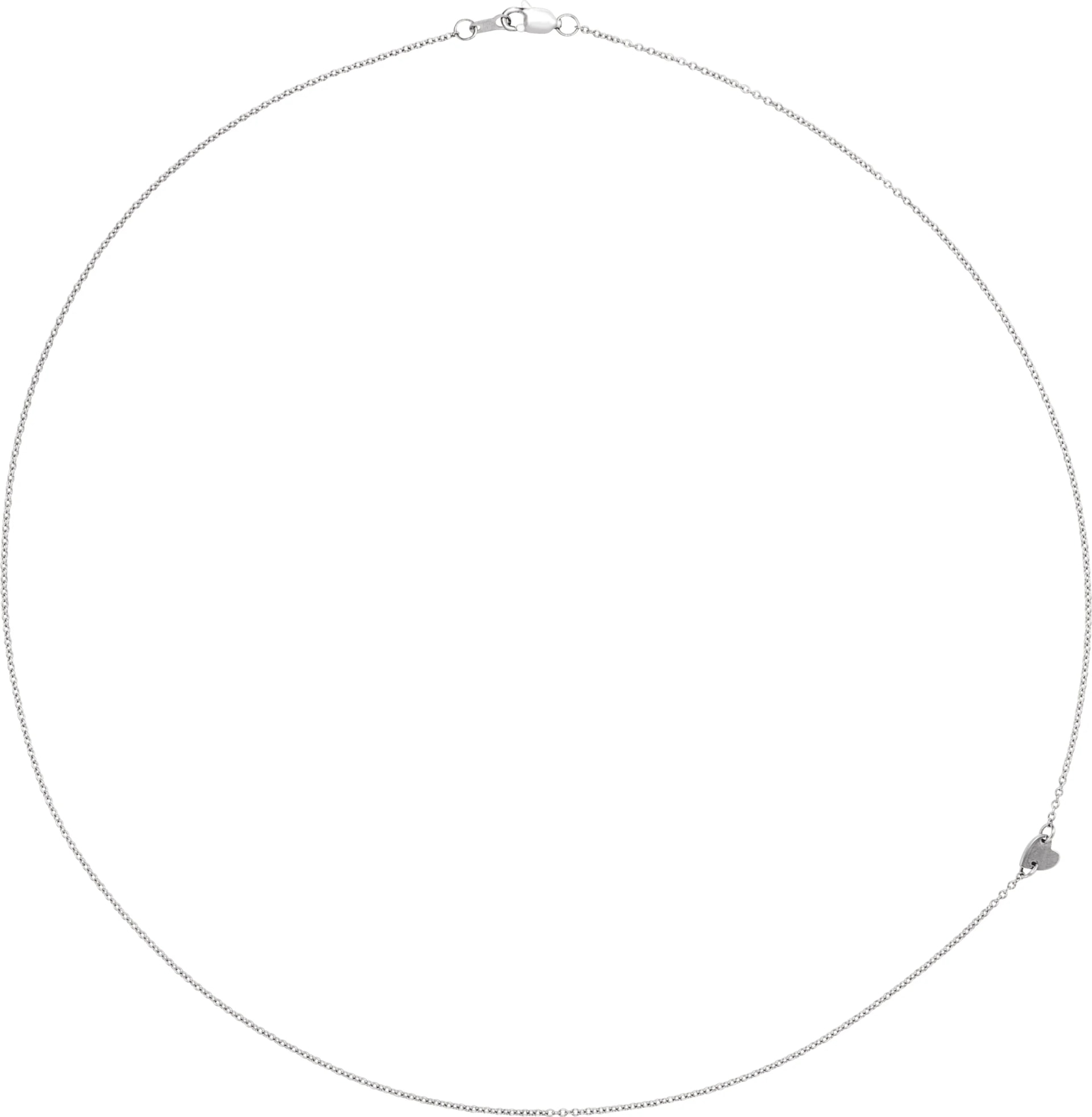 Sideways Off-Center Heart Necklace