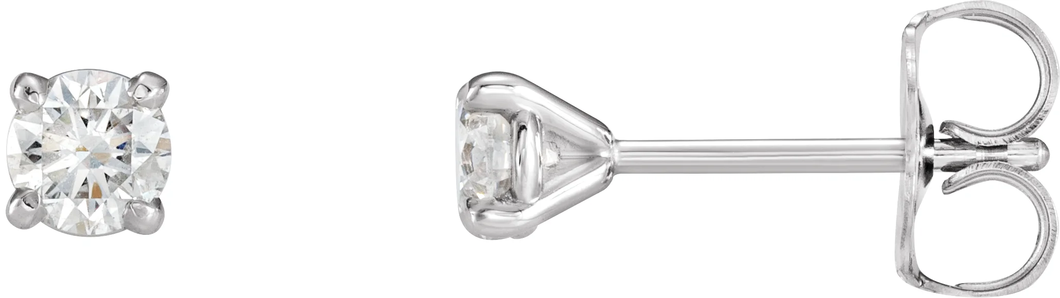 Round 4-Prong Claw Stud Earrings
