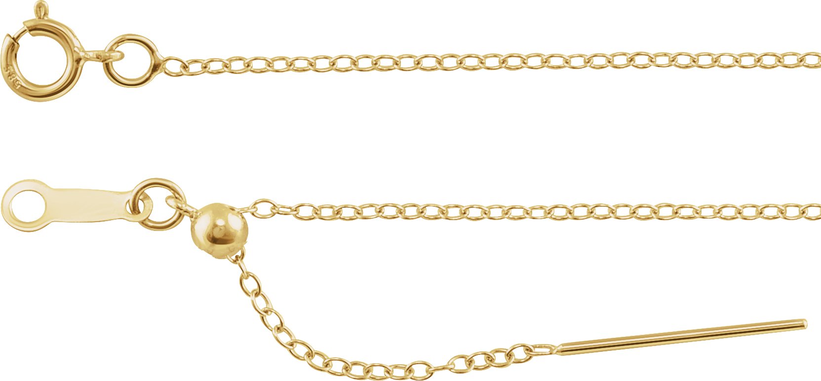 1.1 mm Adjustable Threader Cable Chain