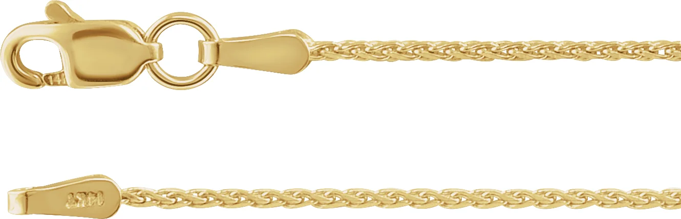 1.05 mm Diamond-Cut Wheat Chain