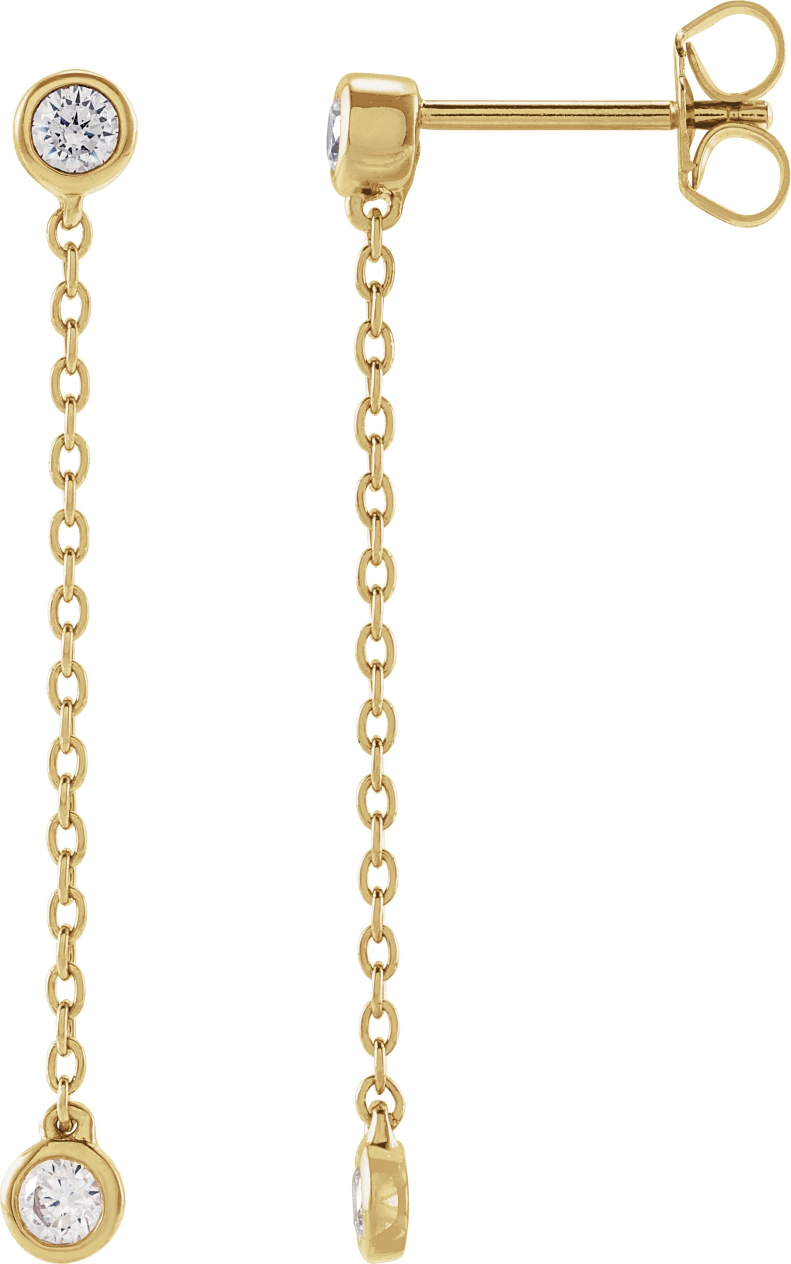 Lab-Grown Diamond Chain Earrings