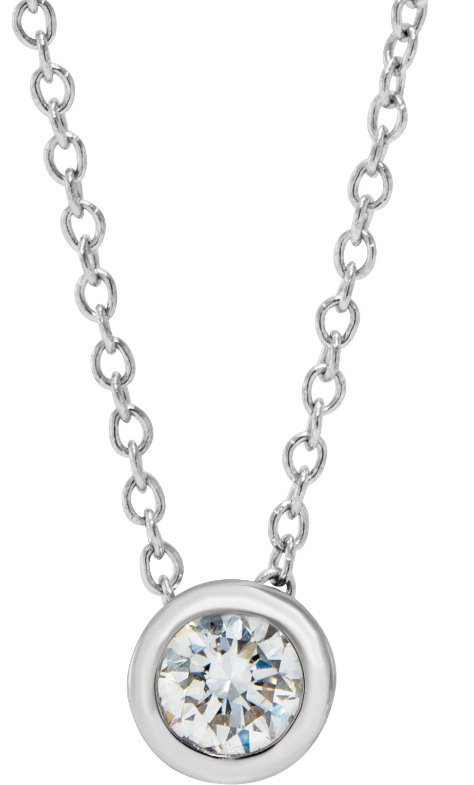 Bezel-Set Solitaire Necklace