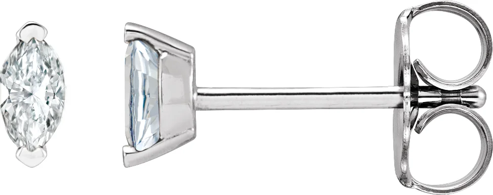 Solitaire V-Prong Stud Earrings
