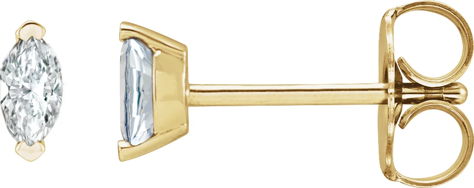 Solitaire V-Prong Stud Earrings