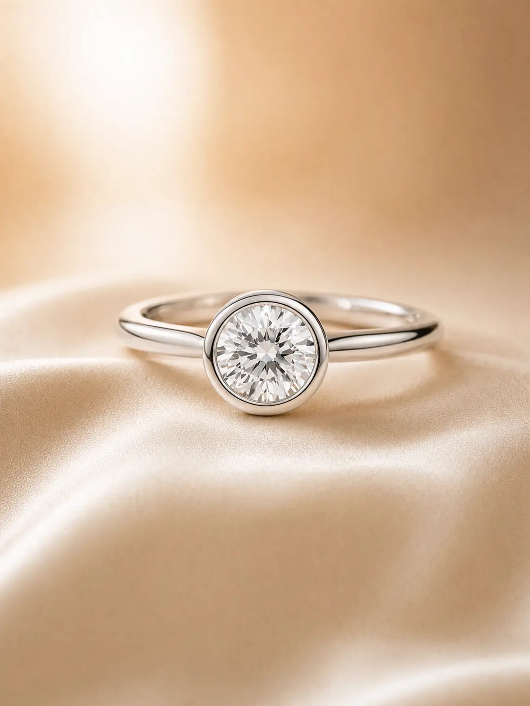 Bezel-Set engagement ring