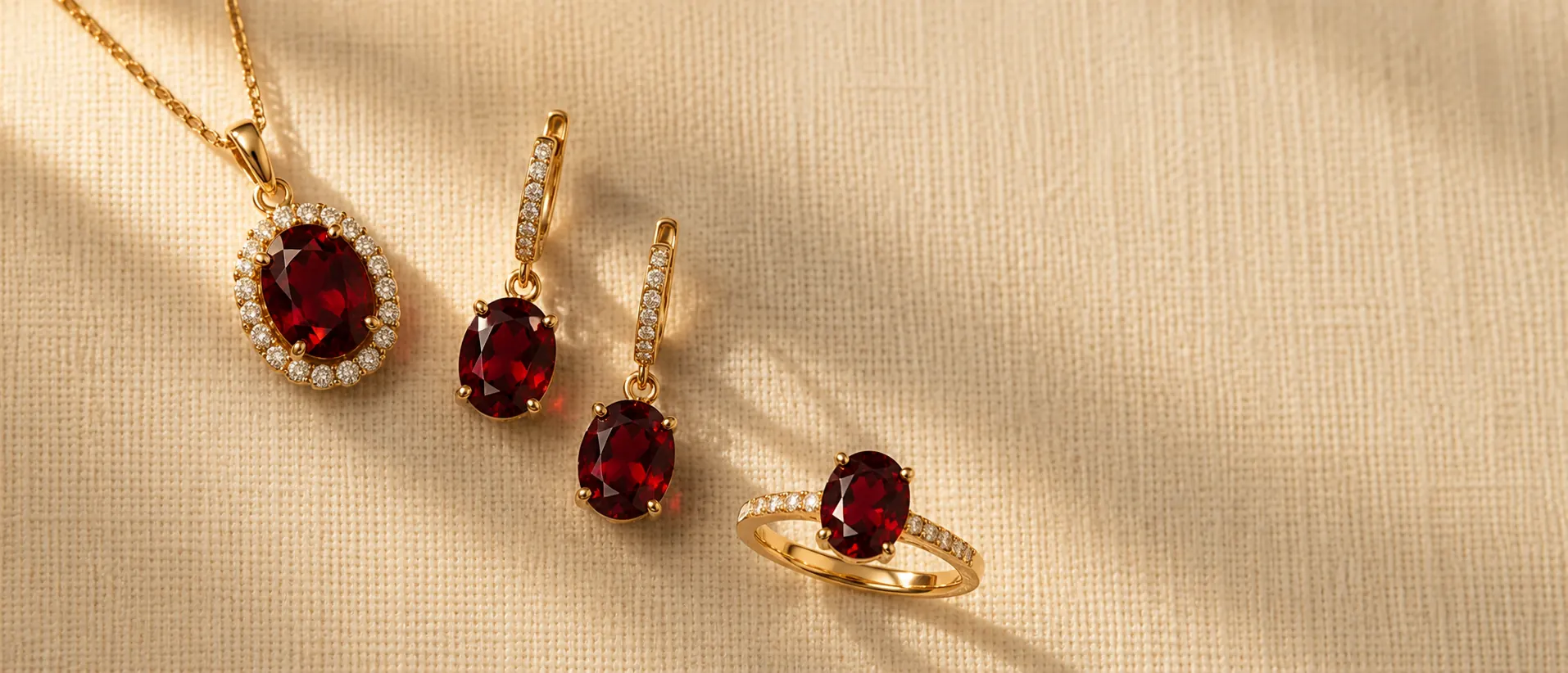January birthstone jewelry — Garnet