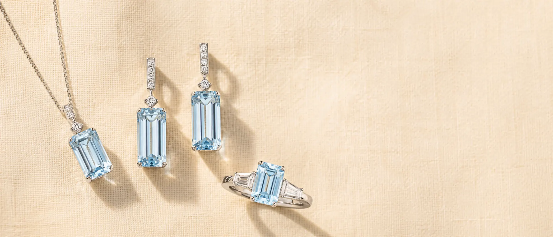 March birthstone jewelry — Aquamarine