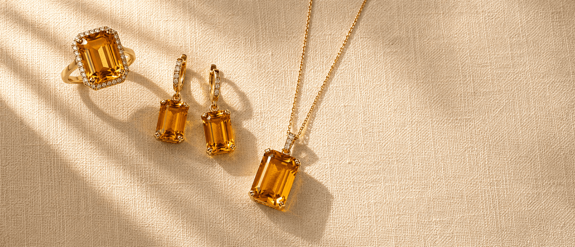 November birthstone jewelry — Citrine / Topaz