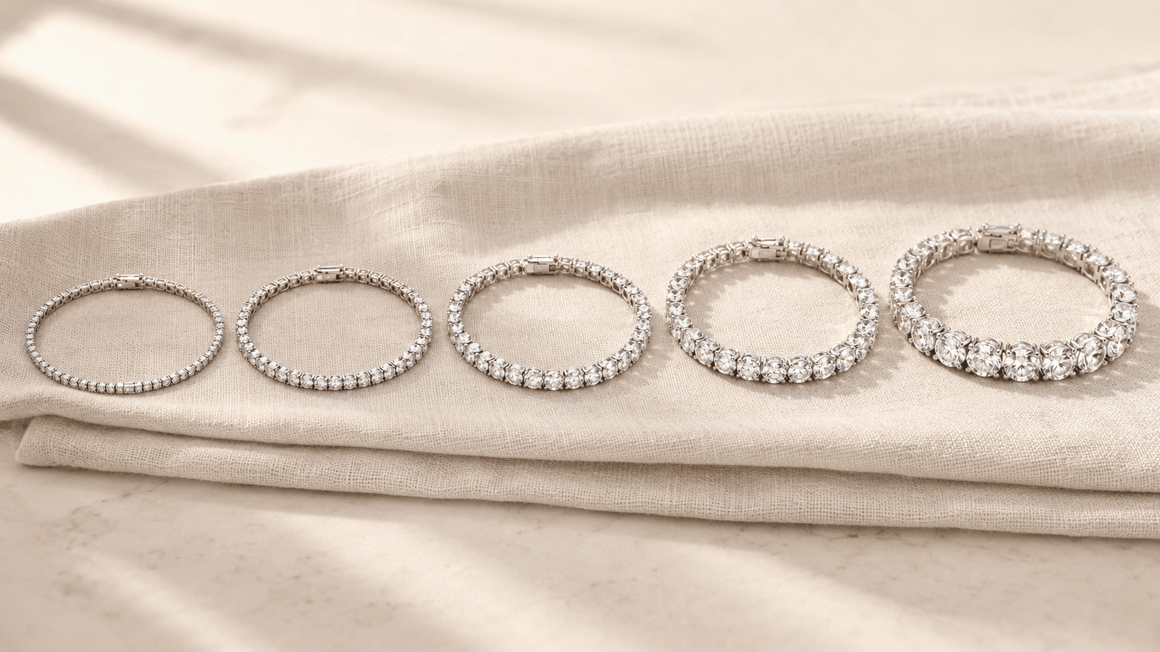 Diamond tennis bracelets in 1, 3, 5, 7, and 10 carat total weights at ATL Luxury Jewelers Atlanta