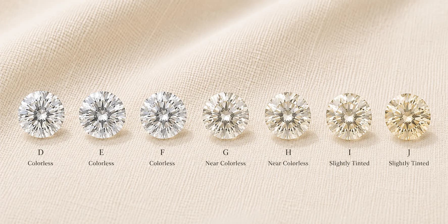 Diamond color scale D through Z at ATL Luxury Jewelry Atlanta