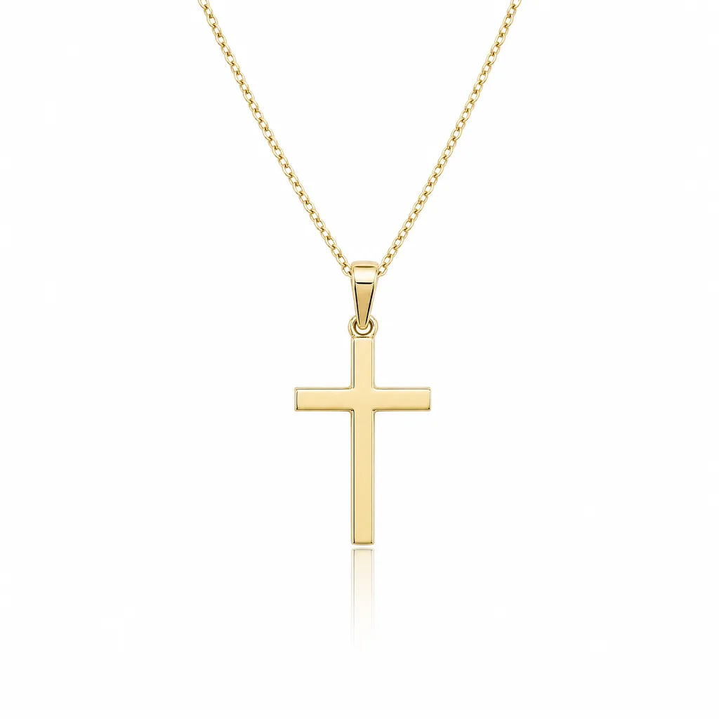 Gold cross pendant necklace — ATL Luxury Jewelry, Atlanta