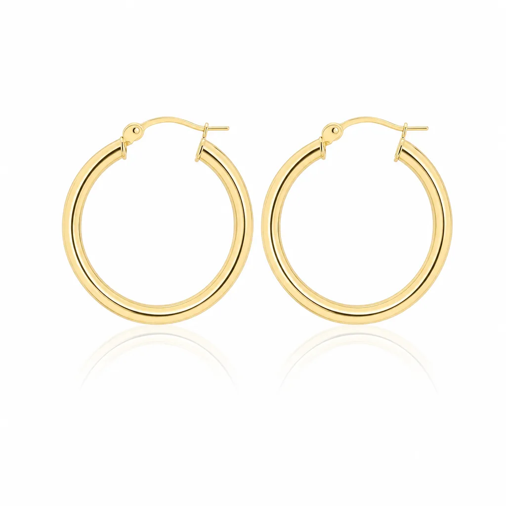 Gold hoop earrings — ATL Luxury Jewelry, Atlanta