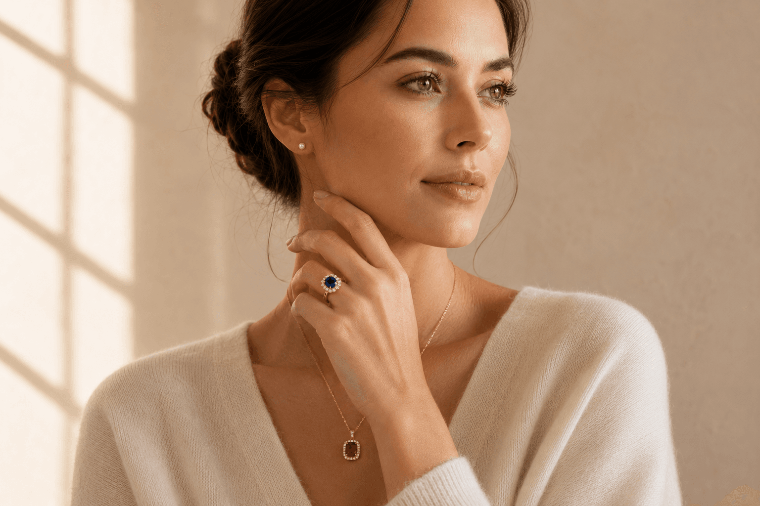 Gemstone jewelry by color at ATL Luxury Jewelers Atlanta showroom