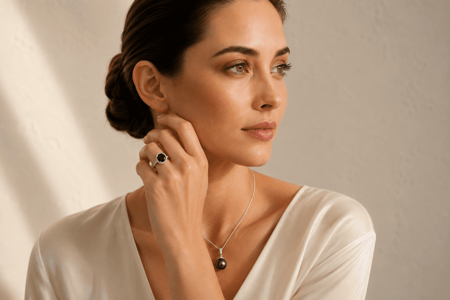 Black gemstone jewelry at ATL Luxury Jewelers Atlanta showroom
