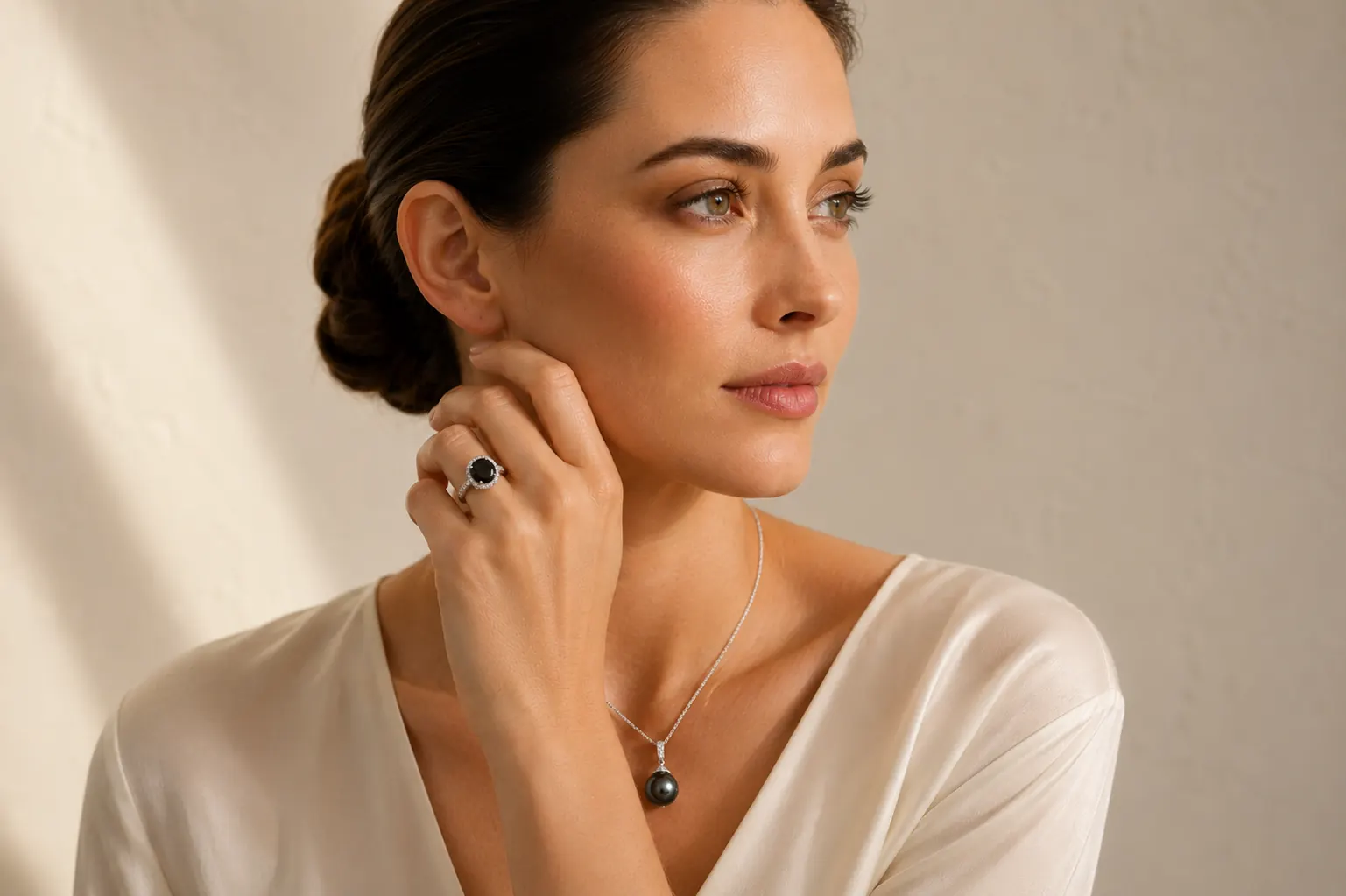 Black gemstone jewelry at ATL Luxury Jewelry Atlanta showroom
