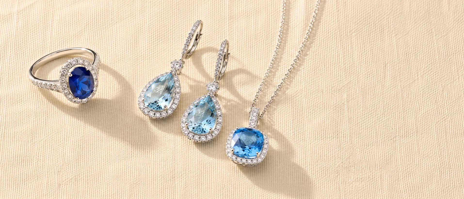 Blue gemstone jewelry at ATL Luxury Jewelry Atlanta