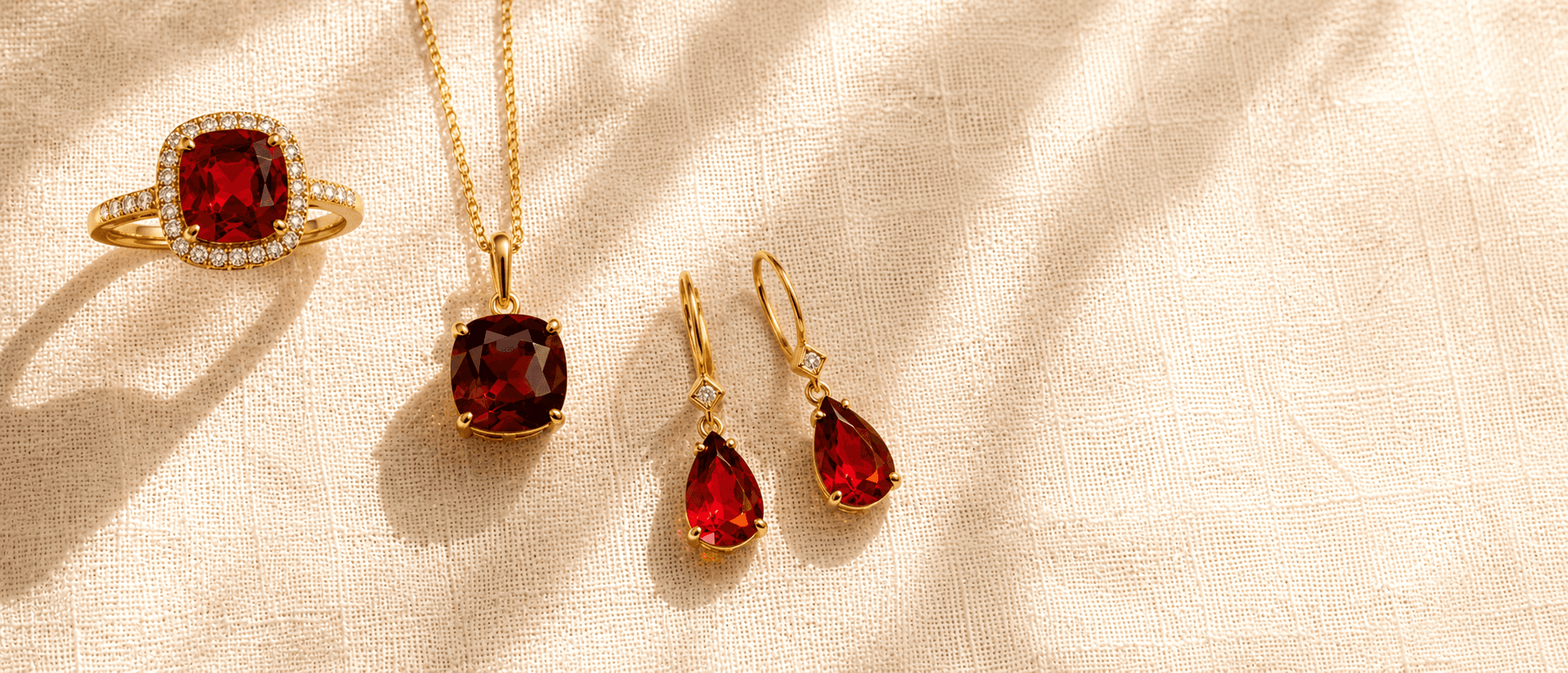 Red gemstone jewelry at ATL Luxury Jewelers Atlanta