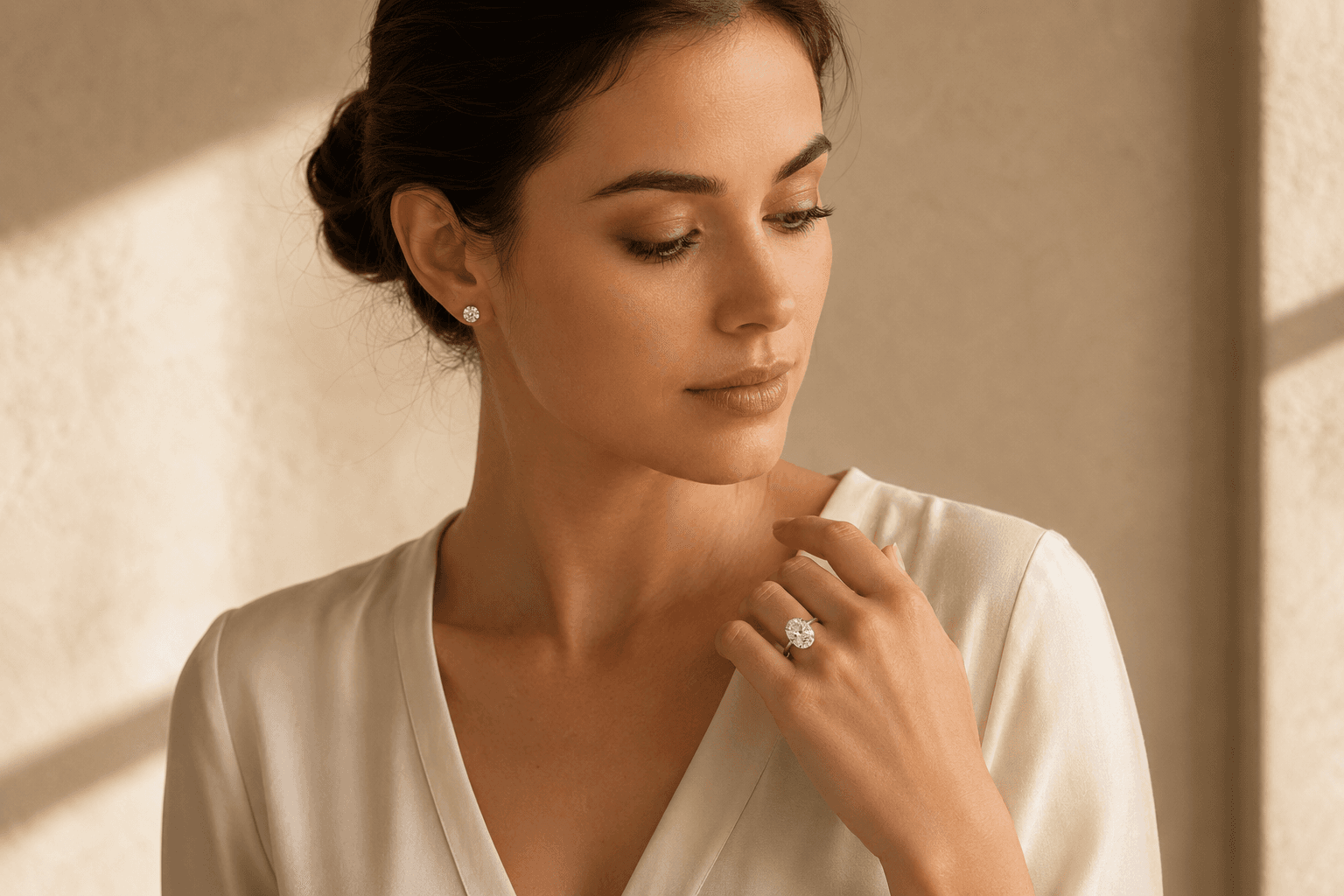 Diamond jewelry on display at ATL Luxury Jewelers Atlanta showroom